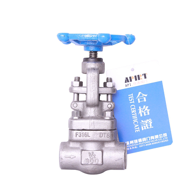 Stainless steel socket welded forged steel gate valve