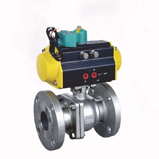 Pneumatic stainless steel ball valve